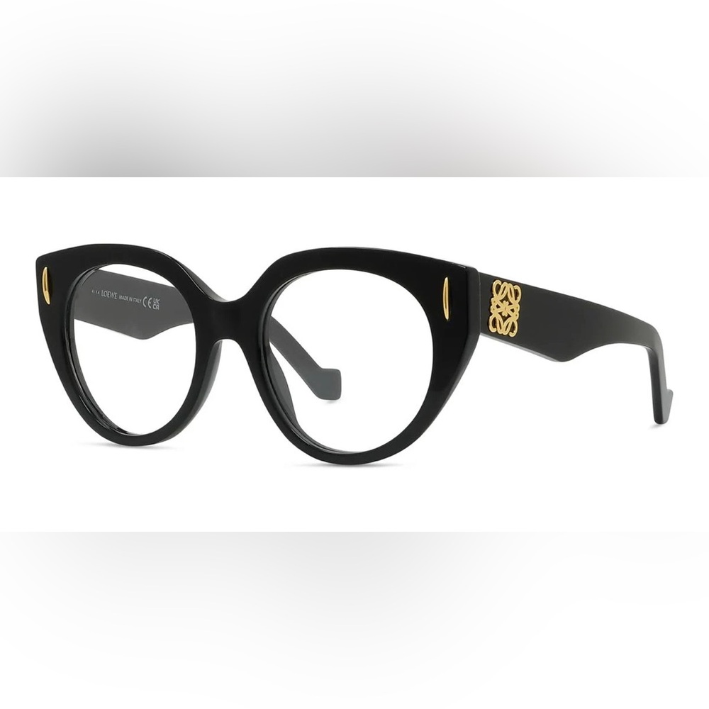 LOEWE ANAGRAM LW50081I RX FRAMES - Acetate Shiny Black with DEMO lenses